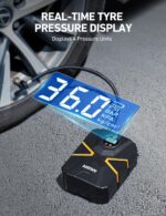 AstroAI Tyre Inflator Air Compressor 12V DC, Digital Car Tyre Pump 150 PSI, Preset Tyre Pressure & Auto Shutoff, Electric Air Pump for Car Tyres,... - Image 2