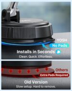 YOSH for MagSafe Car Mount, Vacuum Magnetic Phone Holder, 22×N56 Magnets & 300N Vacuum Suction, 360° Rotating Longer Arm for Dashboard & Windscreen,... - Image 5