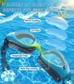 Kids Swimming Goggles - Adjustable Anti Fog Swimming Goggles Kids 6-14 years, UV Resist Junior Swim Goggles, Wide Clear Vision and Anti-Leak for Boys Girls - Image 2