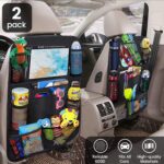 ACELIFE Car Organiser,Car Seat Organiser for Kids 2pcs, BackSeat Protector with 10" iPad Tablet Holder,Car Tidy Organiser With Kick Mat & 9 Pockets... - Image 2