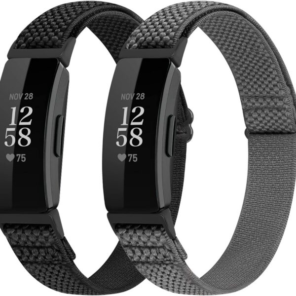 SHIJZWD Adjustable Elastic Watch Strap Compatible with Fitbit Inspire 3/Inspire 2/Inspire/Inspire HR/Fitbit Ace 3/Ace 2, Soft Breathable Nylon Sport Band...