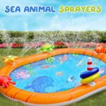 Splosh Sealife Splash Pad Pool For Toddlers With Max 10cm Pool Depth - Splashing/Paddling Pool For Kids Age 2-5 Years - Includes BONUS Inflatable Games - Toddler Swimming Pool - Size 1.5m x 1.15m - Image 4