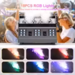 LeLeght 1500W Smoke Bubble Machine 3in1 RGB 18 LEDs Bubble Fog Machine DMX512 Remote Stage Effect Light For DJ Party Wedding - Image 7