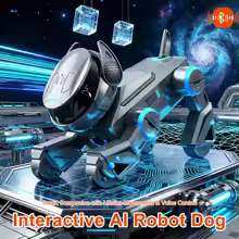 A94b8a83b0369428a81a24d573fa051f3W.jpg_220x220q75.jpg_ Intelligent AI RC Robot Dog Gesture Touch Remote Control Mechanical Dog Bluetooth Speaker Voice Command Programmable Singing Dancing Electronic Stunt Bionic Smart Robot Dog Cool Lighting Toys for Kids Boys & Girls - Image 1