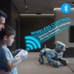 Intelligent AI RC Robot Dog Gesture Touch Remote Control Mechanical Dog Bluetooth Speaker Voice Command Programmable Singing Dancing Electronic Stunt Bionic Smart Robot Dog Cool Lighting Toys for Kids Boys & Girls - Image 6