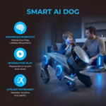 Intelligent AI RC Robot Dog Gesture Touch Remote Control Mechanical Dog Bluetooth Speaker Voice Command Programmable Singing Dancing Electronic Stunt Bionic Smart Robot Dog Cool Lighting Toys for Kids Boys & Girls - Image 5