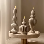 8-36cm Large Vase shaped candle silicone mold Striped Roman column candle silicone mold table lamp shaped resin mold Gypsum mold - Image 2
