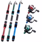 Fishing Pole Set Full Kits With Telescopic Fishing Rod And Spinning Reel Baits Hooks Travel Pole Set - Image 4