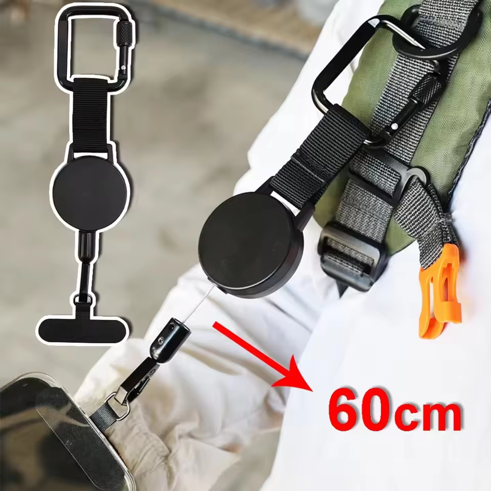 S05d9025d972f40e2838733f3b0f98101X Retractable Anti-Theft Phone Holder Cellphone Lanyard Strap Smartphone Case Safety Tether with Belt Clip Cellphone Lanyard - Image 1