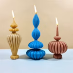 DIY Lace vase shape candle silicone mold Roman Cylindrical Mould Irregular Pillar Candle Mold Geometric Striped Soy Wax Mold - Image 4