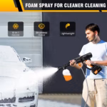 Cordless Pressure Washer, Portable Power Washer with 4.0Ah Battery 6-in-1 Nozzle, Handheld Brushless High-Pressure Car Washer - Image 2