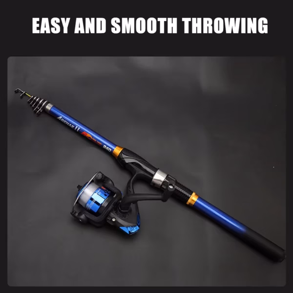 Telescopic fishing rod light carbon cast rod 1.5M-3M outdoor fishing tool accessories for night fishing and outdoor fishing