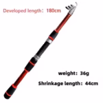 Fishing Pole Set Full Kits With Telescopic Fishing Rod And Spinning Reel Baits Hooks Travel Pole Set - Image 3