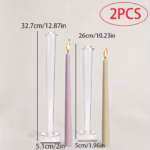 1pc/2pcs Taper Candle Mold Soywax Acrylic Pillar Mould DIY Plastic Candle Stick Holder Church Candle Making Tool Home Decor - Image 3