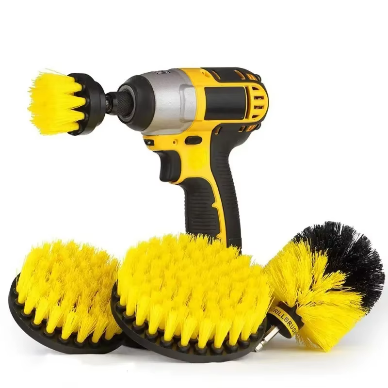 S188ebfb53ce94c81b1c541c6149ba6db0 Electric Scrubber Brush Drill Brush Kit Power Drills Scrubber Brush For Carpet Glass Car Tires Nylon Brushes 2/3.5/4'' - Image 1