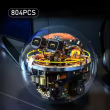 S19f1cfa9d8494adc98a3bba999193318W.jpg_220x220q75.jpg_ Programmable Sci Fi Robot Ball Remote Control Dynamic Building Blocks Assembly Smart Electronic Toy Creative Tech Gift - Image 1