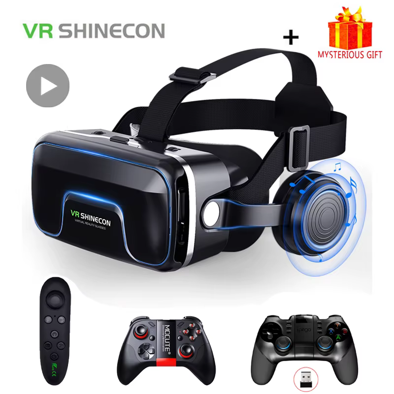 S1c11cd607f0a439da66ea898ae2a7d30S (1) VR Shinecon 10.0 Helmet 3D Glasses Virtual Reality Casque For Smartphone Smart Phone Goggles Headset Viar Video Game Binoculars - Image 1