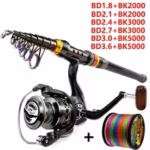 Spinning Fishing Rod and Reel Combo 1.8-3.6m Carbon Fiber Sea Pole and 5.2:1 Gear Ratio Metal Spool with Line Kits for Bass Carp - Image 7
