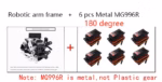 6 DOF Robot Manipulator MG996 Metal Alloy Mechanical Arm Clamp Claw Kit For Arduino Robot DIY Ki for UNO/ESP32 Programmable - Image 8