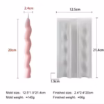 DIY Long Rod Silicone Candle Mold Handmade AroDIY Long Rod Silicone Candle Mold Handmade Aroma Candle Geometric Stripes Twist Spiral Long Pole Daily Candle Making Suppliesma Candle Geometric Stripes Twist Spiral Long Pole Daily Candle Making Supplies - Image 6
