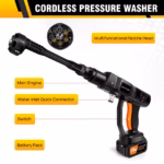 Cordless Pressure Washer, Portable Power Washer with 4.0Ah Battery 6-in-1 Nozzle, Handheld Brushless High-Pressure Car Washer - Image 4