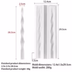 Silicone Mold for Long-Stick Candles DIY Handmade European-Style Wavy Twisted Long Candle Molds and Scented Candle Making Mould - Image 8