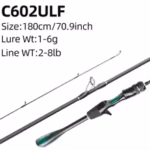 FISHINGFANS ORCA CARBON BLANK 5' 5'6'' 6' UL POWER SOLID TIP ULTRALIGHT POWER SENSITIVE CRAPPIE River Freshwater FISHING ROD - Image 8