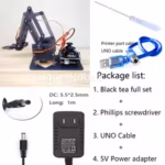 SG90 4 Dof Unassembly Acrylic Mechanical Robot Manipulator Claw For Arduino Robot Arm DIY Kit UNO Programmable Robot Starter Kit - Image 5