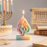 Eternal Flame Candle Mold for Hanukkah & Memorial, Symbol of Soul Neshama, Jewish Spiritual Art Silicone Mold, 3D Layered Fire