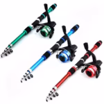 Fishing Pole Set Full Kits With Telescopic Fishing Rod And Spinning Reel Baits Hooks Travel Pole Set