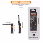 Portable COB LED Flashlight USB Rechargeable Work Light Magnetic Lanterna Hanging Lamp with Built-in Battery Camping Torch - Image 2