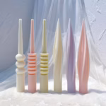 24CM Tall Taper Candle Mold Pillar Swirl Spiral Dinner Candle Silicone Molds Roman Column Cylindrical Twirl Soy Wax Mould - Image 4