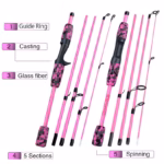 Sougayilang 5 Section Spinning Casting Rods 1.7m Ultralight Weight Carbon Fiber Fishing Rod for Travel Freshwater Fishing Pesca - Image 4