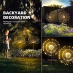 Outdoor LED Solar Firework Lights Garden Decoration Fairy Lights Waterproof Dandelion Lawn Lamp for Garden Landscape Lawn Decor - Image 5