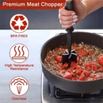 1pc Meat Chopper, Meat Shredder, Heat Resistant Suitable For Hamburger Meat Ground Beef Smasher - Image 2