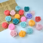 5pcs/set Flower Candle Silicone Mold 3D Rose Peony Flower Soap Gypsum Crafts Resin Mould DIY Chocolate Ice Cake Baking Mold - Image 3