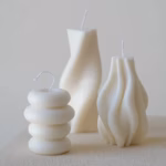 DIY Wave Striped Column Candle Mold Geometric Irregular Wavy Rotating Pillar Candle Silicone Mold Forms for Candle Making