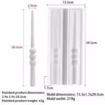 Silicone Mold for Long-Stick Candles DIY Handmade European-Style Wavy Twisted Long Candle Molds and Scented Candle Making Mould - Image 9