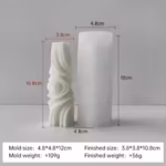 Striped Cylinder Aroma Candle Silicone Mold DIY Pillar Plaster Resin Ornaments Mould Handmade Soy Wax Candles Making Supplies - Image 8