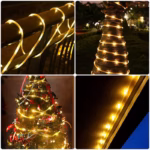 Solar Rope Lights Solar LED Light Path Deck Outdoor Garden Solar String Lights Waterproof Outdoor Lighting Strips 8 Light Modes - Image 2