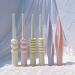 24CM Tall Taper Candle Mold Pillar Swirl Spiral Dinner Candle Silicone Molds Roman Column Cylindrical Twirl Soy Wax Mould - Image 3
