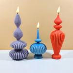 8-36cm Large Vase shaped candle silicone mold Striped Roman column candle silicone mold table lamp shaped resin mold Gypsum mold - Image 4
