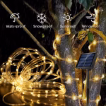 Solar Rope Lights Solar LED Light Path Deck Outdoor Garden Solar String Lights Waterproof Outdoor Lighting Strips 8 Light Modes - Image 4