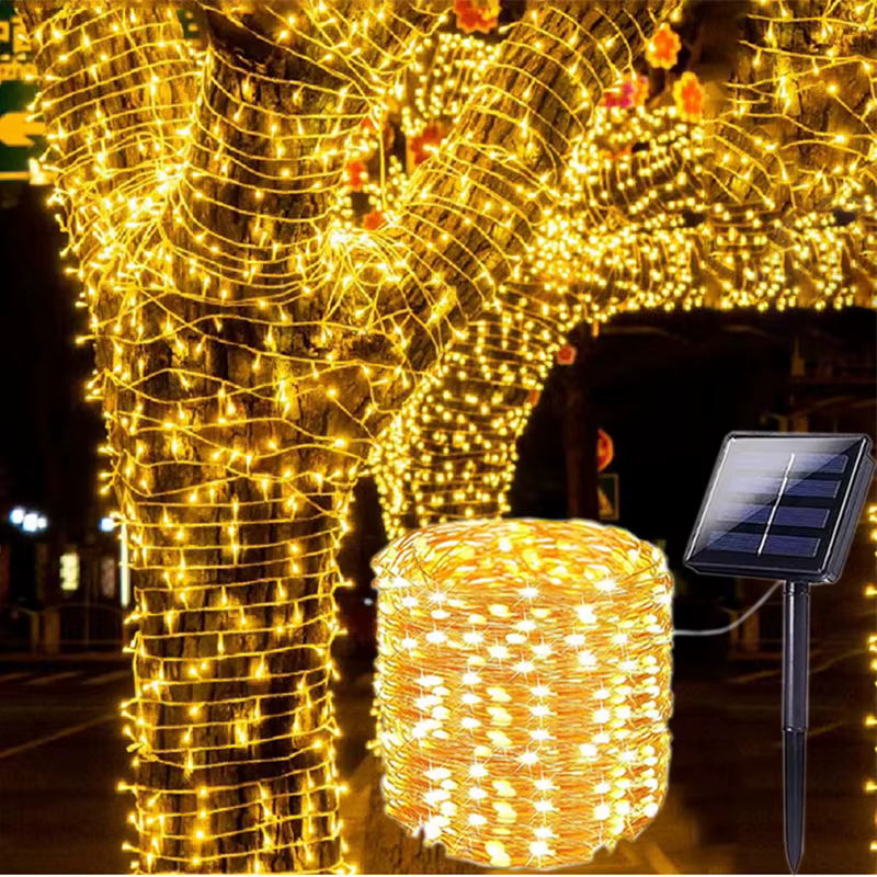 S7a533b2aedae45a9b5c38456e9acfd2ba LED Solar Light Outdoor Garden Fairy String Light Led Twinkle Waterproof Lamp for Christmas Patio Tree Party 6m/12m/23m/33m - Image 1