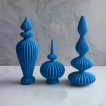 DIY Lace vase shape candle silicone mold Roman Cylindrical Mould Irregular Pillar Candle Mold Geometric Striped Soy Wax Mold - Image 3
