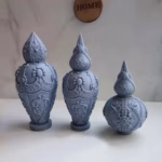 DIY Lace vase shape candle silicone mold Roman Cylindrical Mould Irregular Pillar Candle Mold Geometric Striped Soy Wax Mold - Image 6