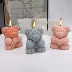 Love Rose Bear Silicone Mold Creative Valentines Day DIY Chocolate Candy Mold Kitchen Cake Decor Tool Candle Handmade Soap Mould - Image 5