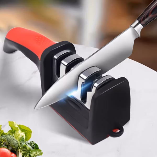 1pc professional blade sharpener, tungsten diamond ceramic sharpening system, no assembly required, kitchen sharpening tool