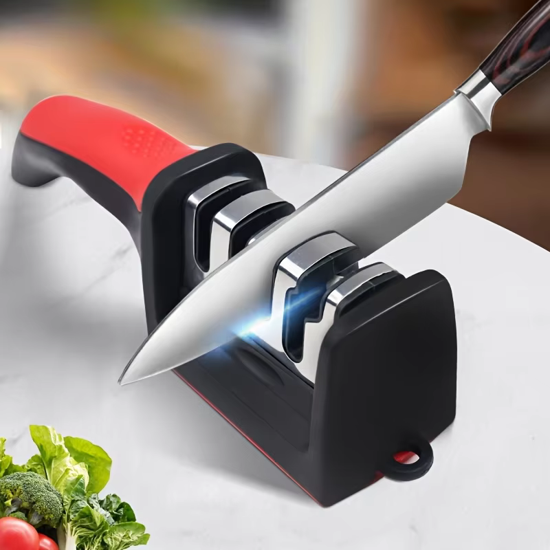 S8cbb55a55fc8414dae5153f83a721c5c5 1pc professional blade sharpener, tungsten diamond ceramic sharpening system, no assembly required, kitchen sharpening tool - Image 1