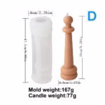 3D Tall Geometry Cylindrical Pillar Candle Molds Ribbed Aesthetic Twist Silicone Mould Abstract Decora Mold Gifts Craft Home De - Image 6